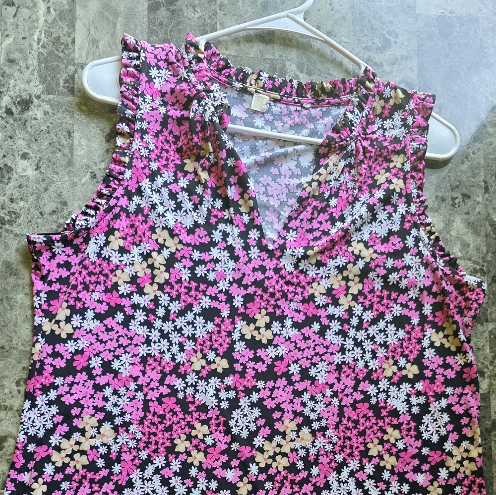 Michael Kors Pink and White Floral Halter Dress